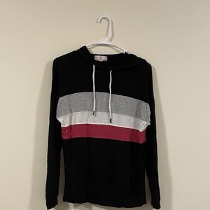 PINK ROSE black hoodie shirt